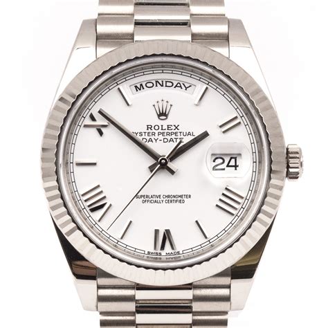 rolex presidential red face|rolex presidential 40mm white gold.